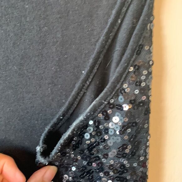 Liz Claiborne black glitter tank size XL - Picture 7 of 7